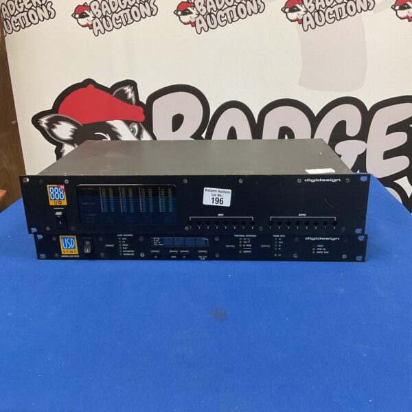 Digidesign 888 I/O audio interface with multiple inputs and outputs.