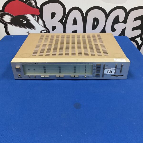 Front view of vintage Marantz PM420 stereo amplifier.