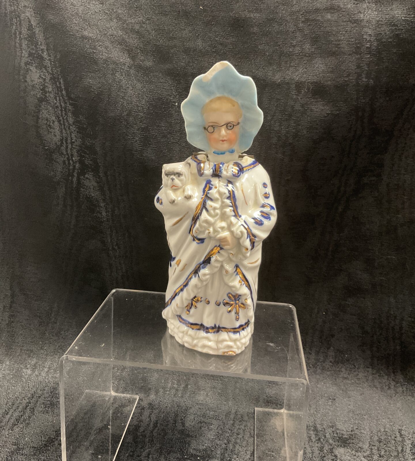 German porcelain 7” figure circa 1900 with nodding head