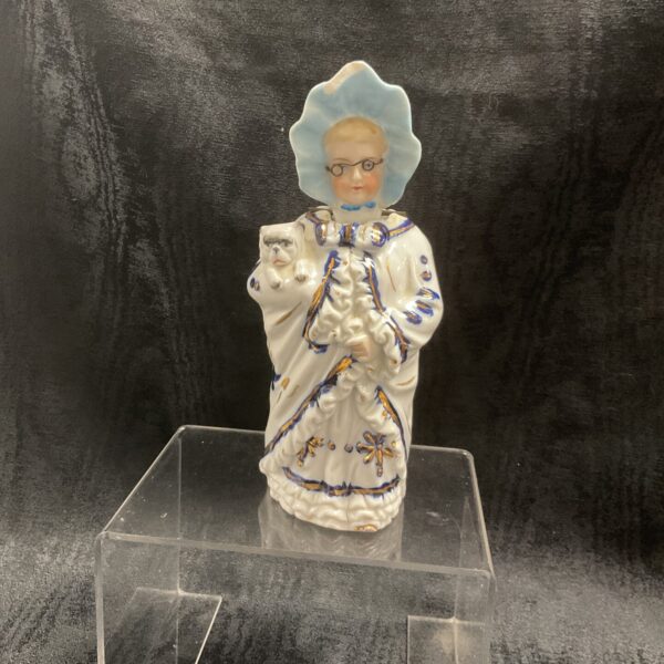 German porcelain 7” figure circa 1900 with nodding head