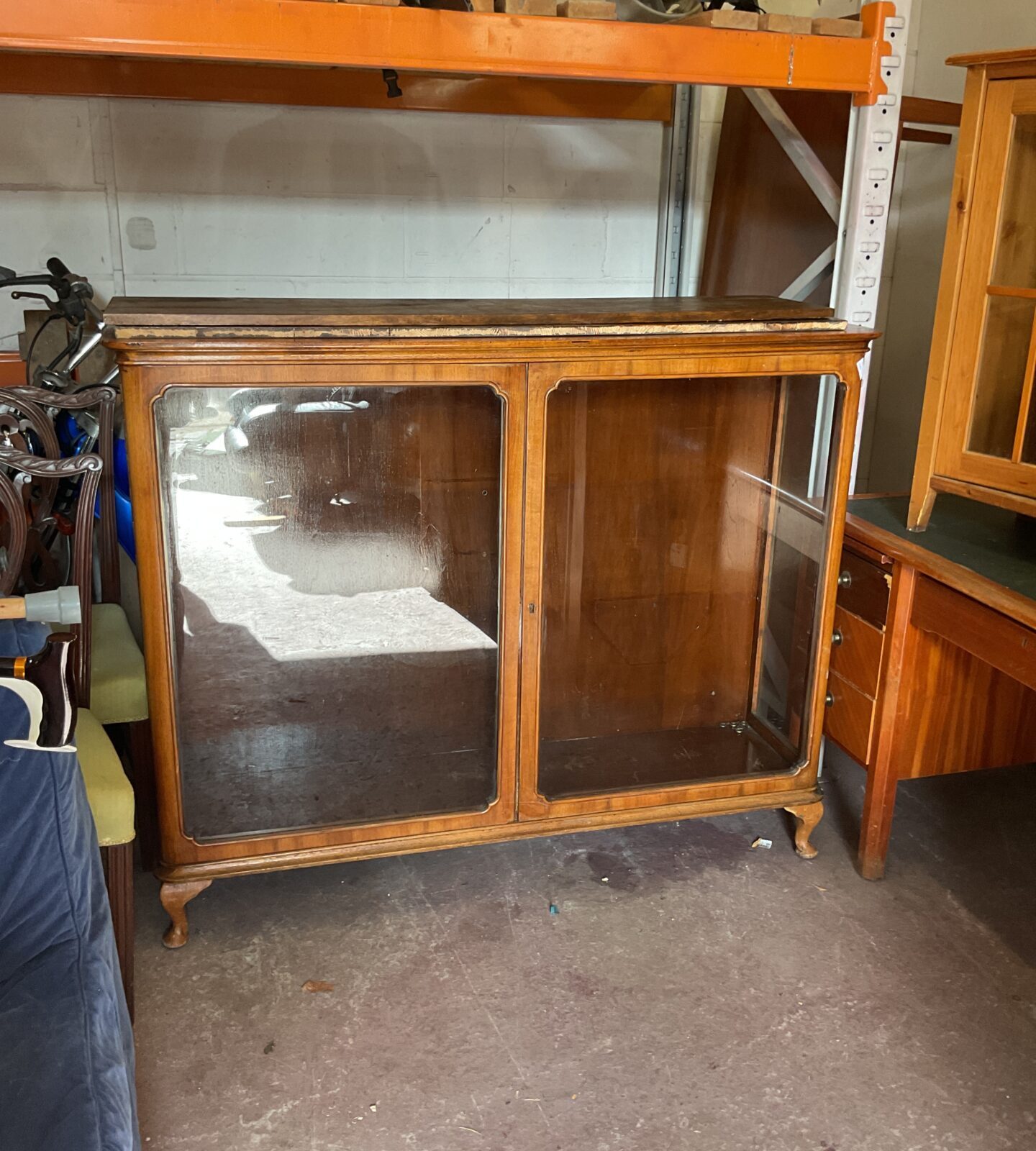 Antique Mahogany Glass Fronted Display Case