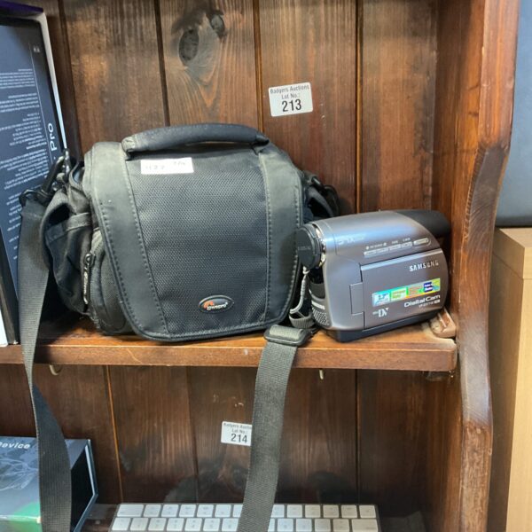 Samsung Digital Camcorder with camera carry bag