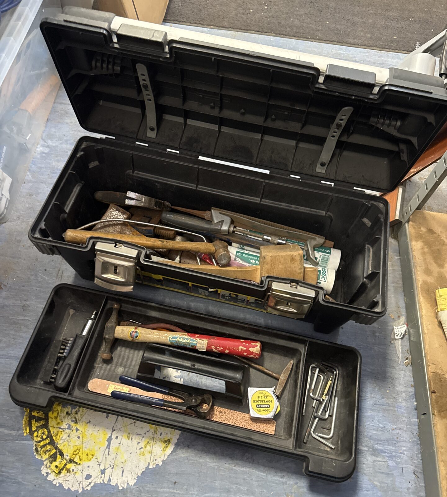 Large Stanley toolbox with contents