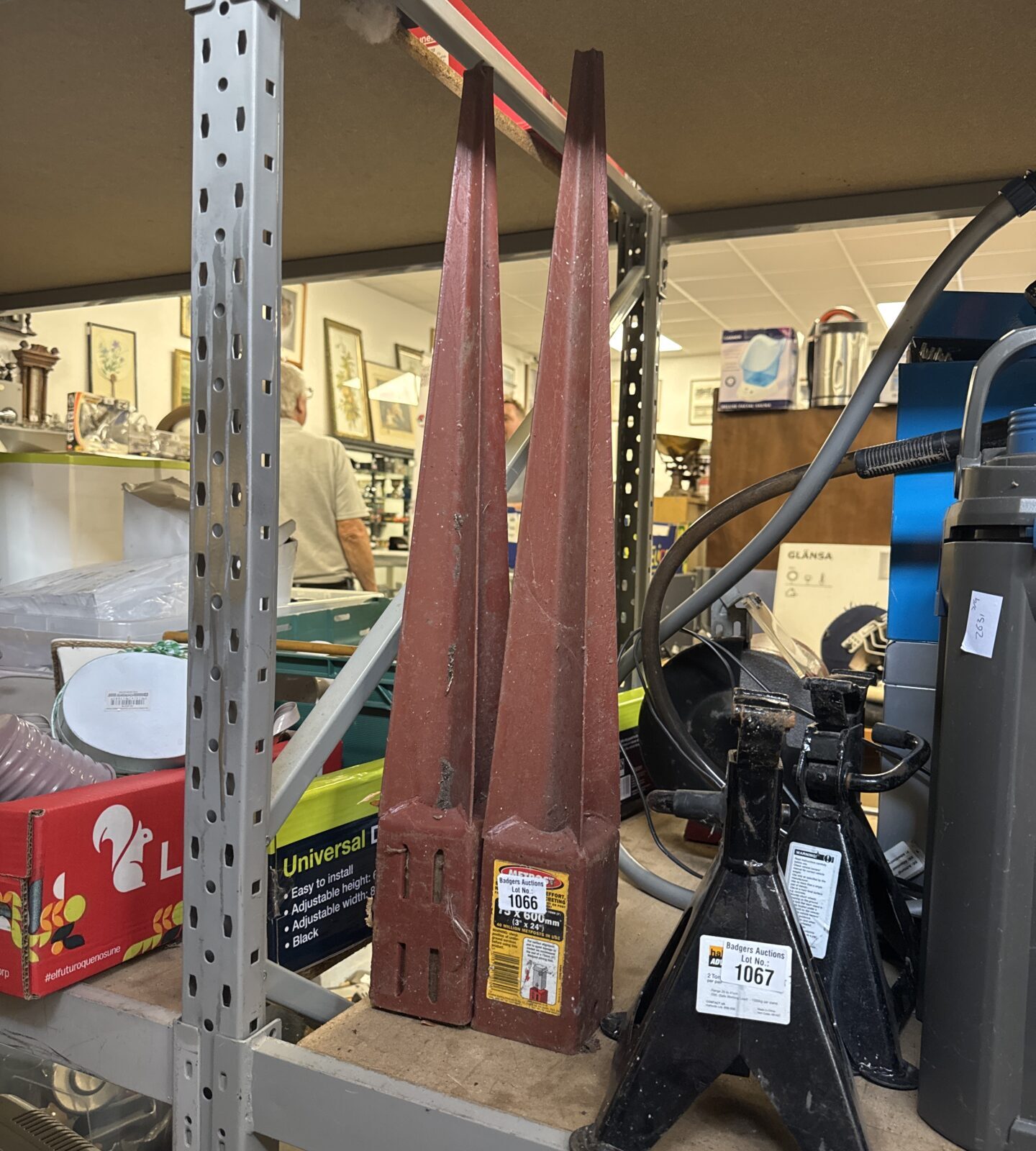 Two 75 x 600mm fencepost stakes