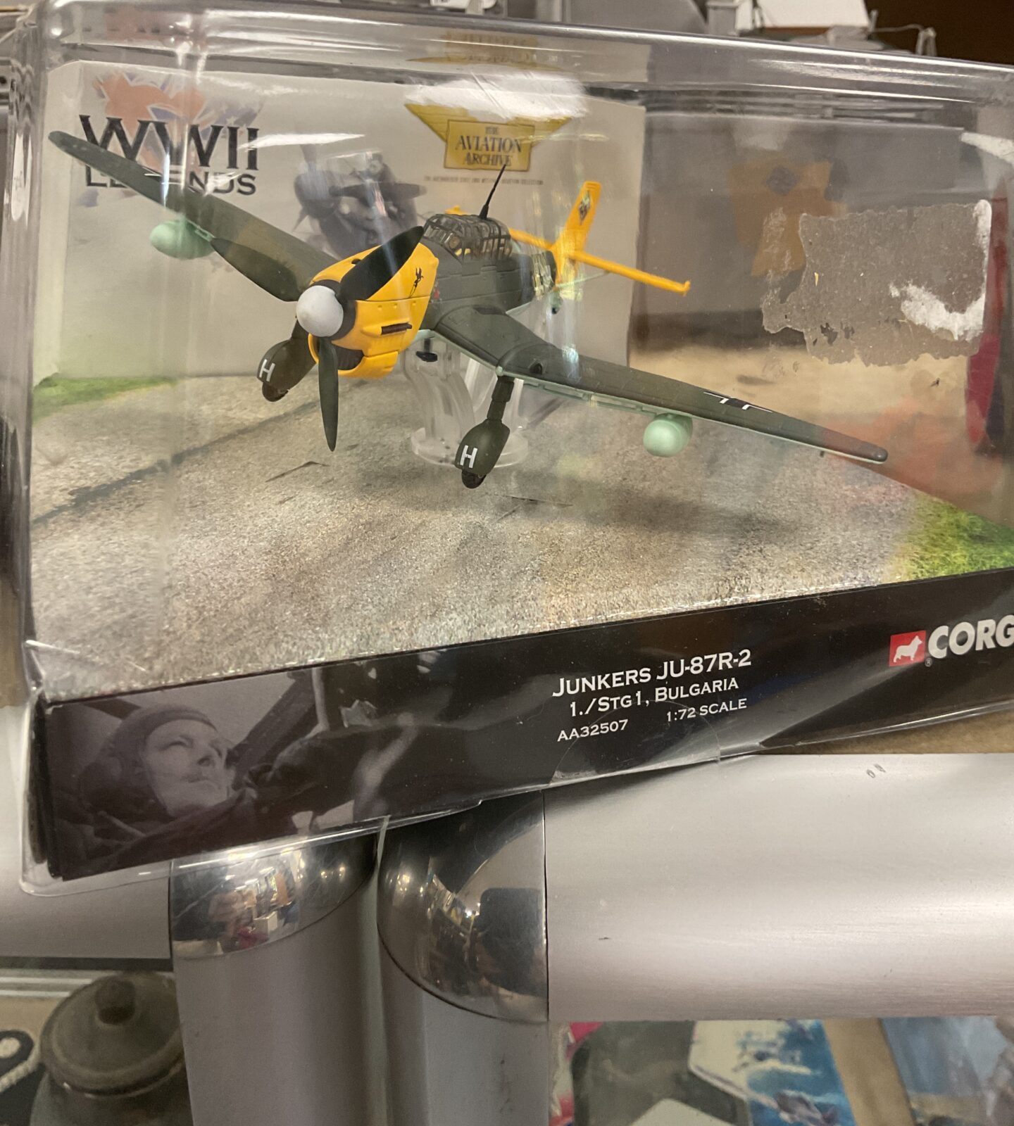 Corgi Diecast 1/72 Scale Junkers Ju-87R -2 Stuka Wwll Legends