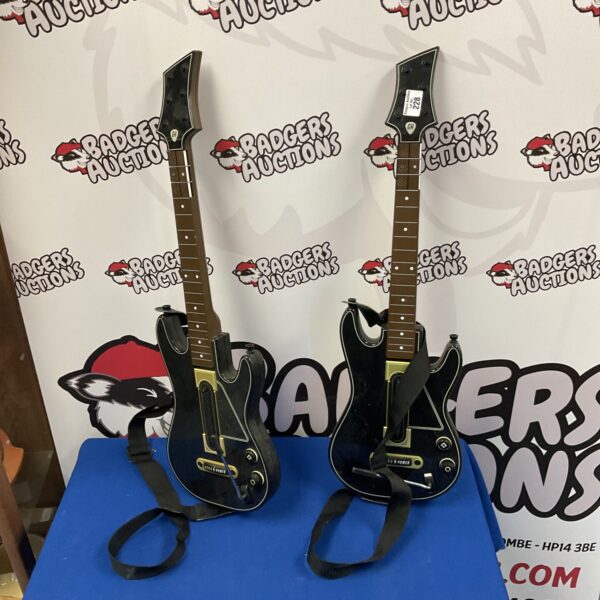 Black Guitar Hero wireless controller for gaming.