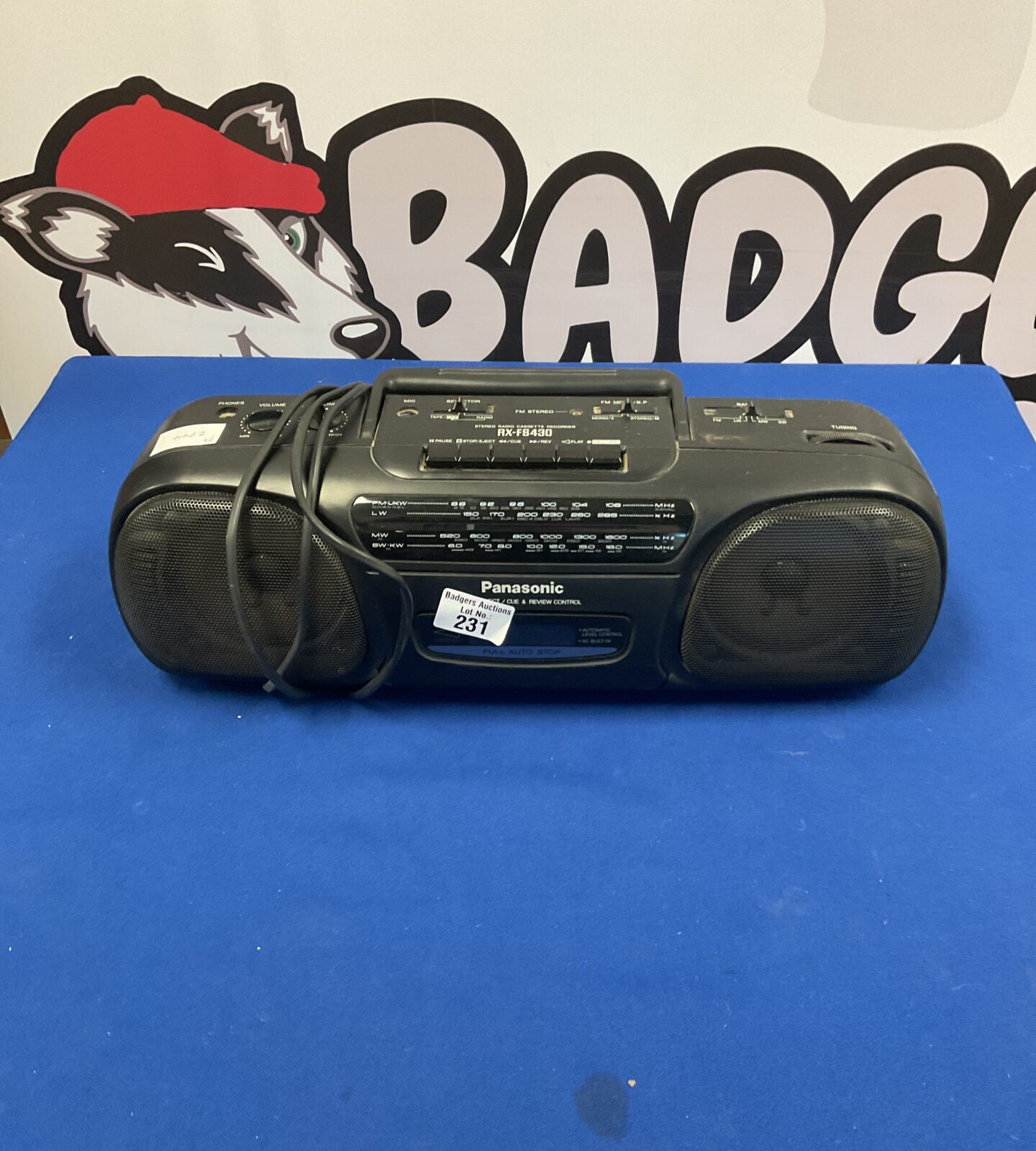 Panasonic stereo radio cassette recorder RX-FS430