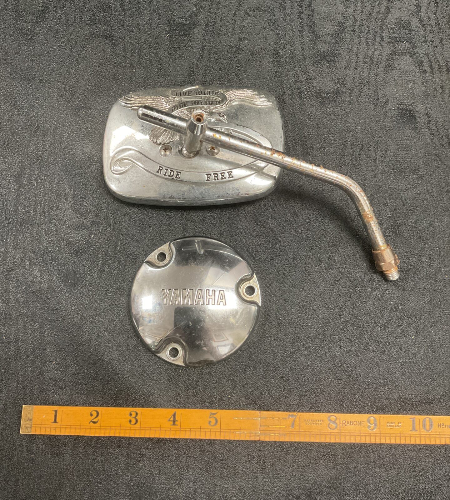 Live to ride Ride to live ride free Motorcycle Mirror and Yamaha engine ignition cover