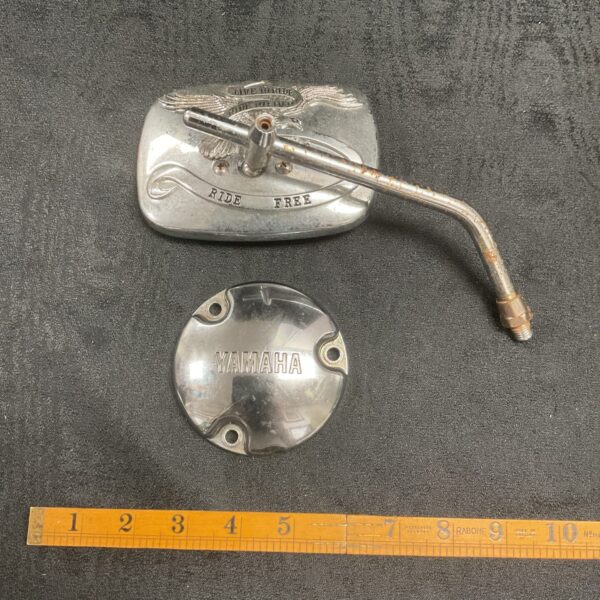 Live to ride Ride to live ride free Motorcycle Mirror and Yamaha engine ignition cover