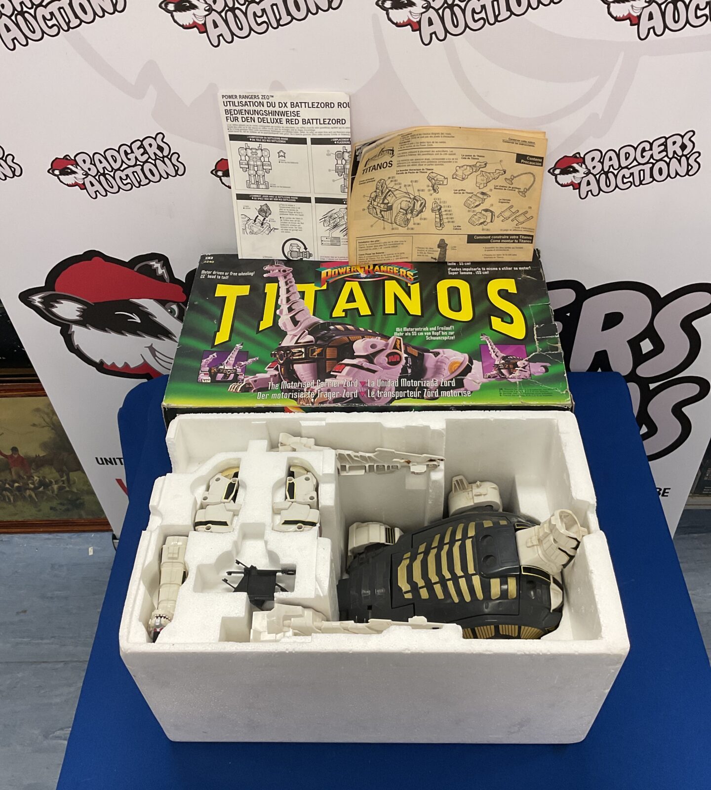Retro bandai power rangers titanos megazord boxed