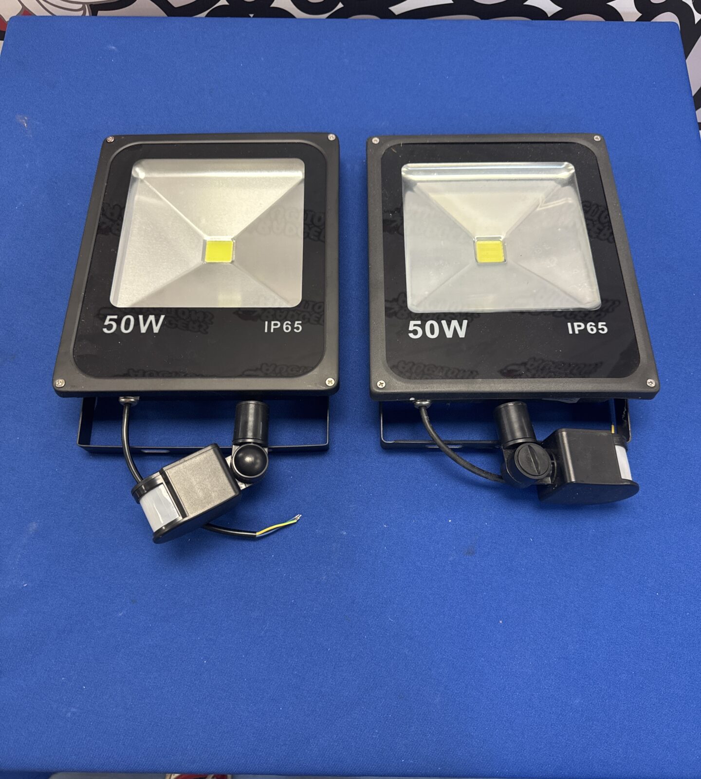 Two 50w ip65 led sensor lights