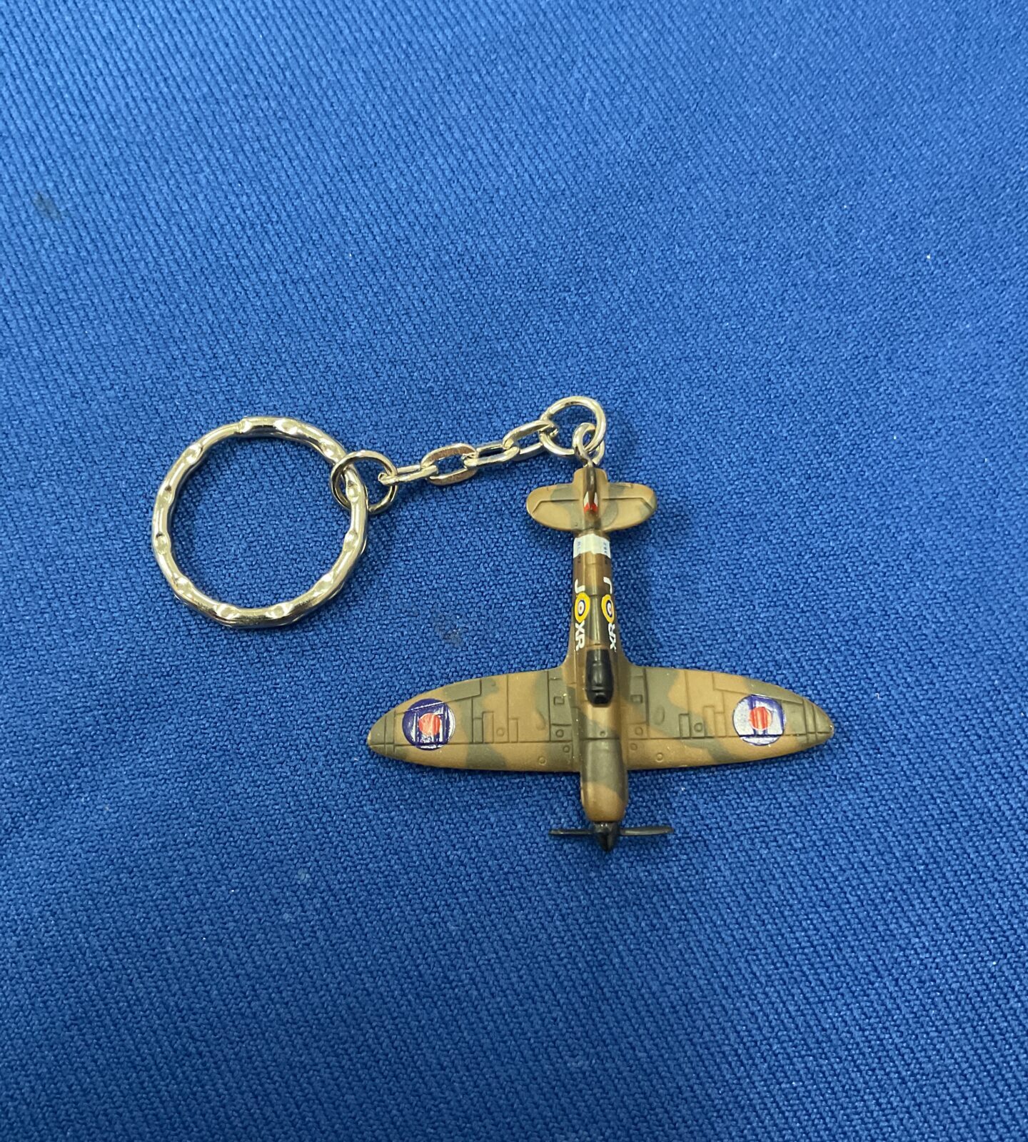 Diecast spitfire keyring