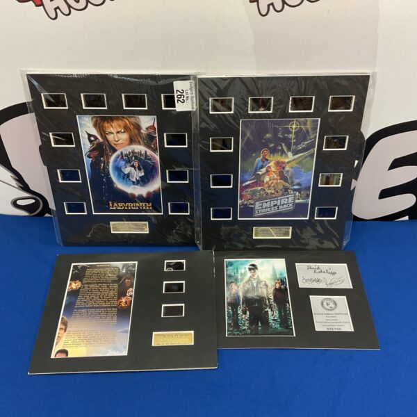 Collection of film cells including labyrinth, star wars & harry potter