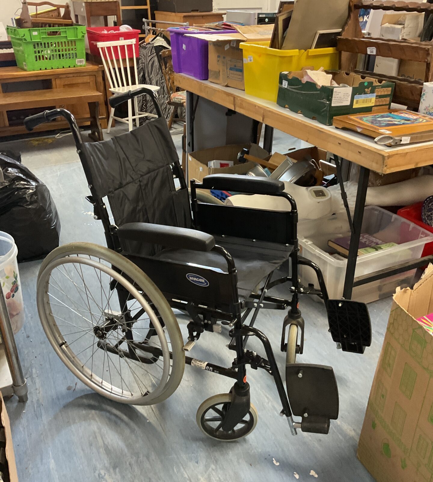 Invacare wheelchair with foot rests