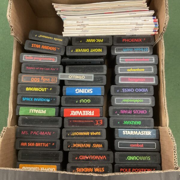 Vintage Atari game cartridges lot for the 2600 console.