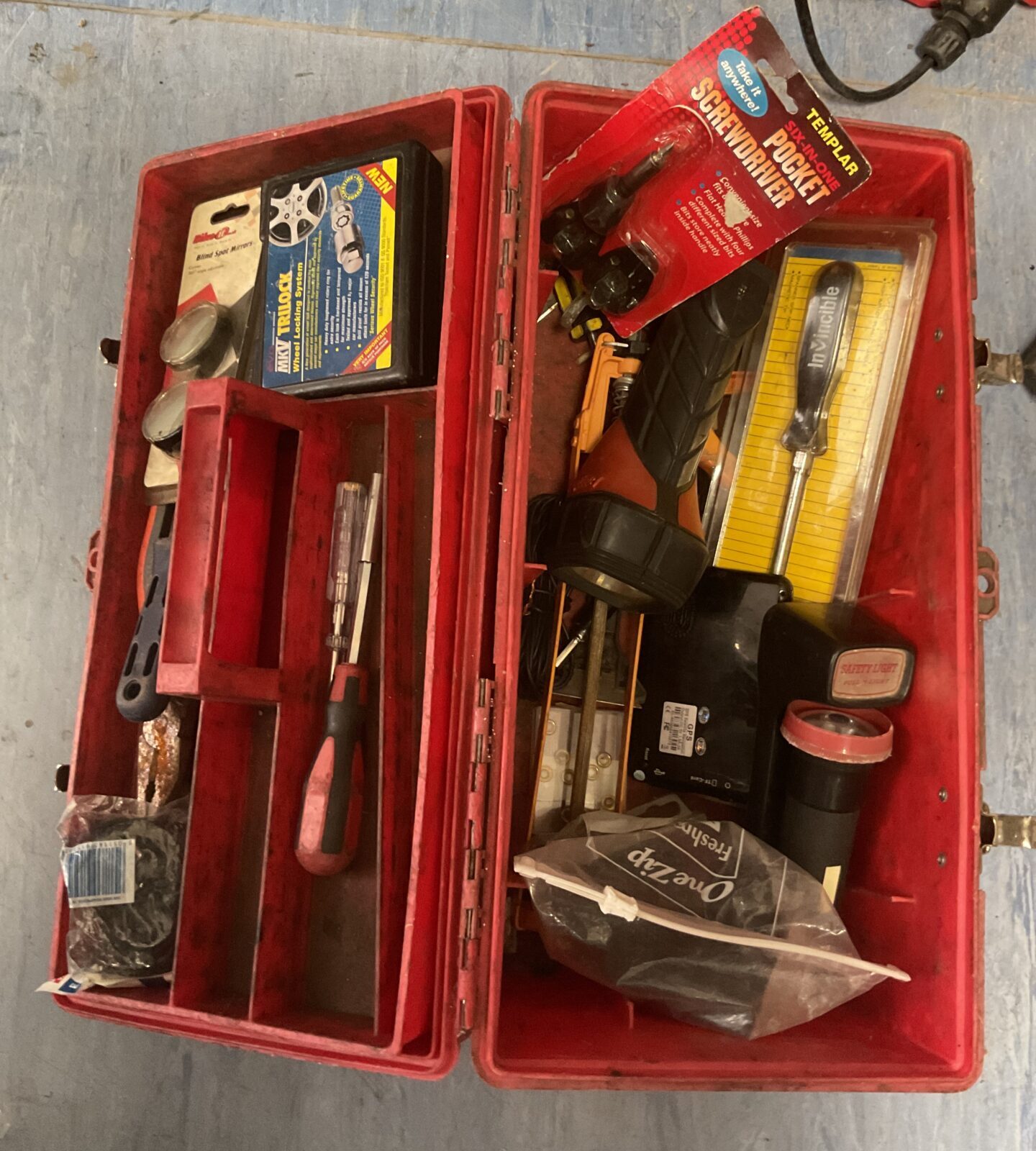 Toolbox with assorted tools
