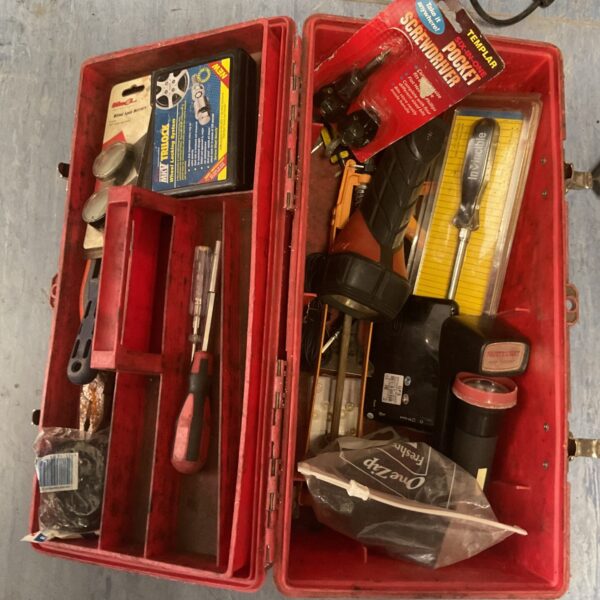 Toolbox with assorted tools