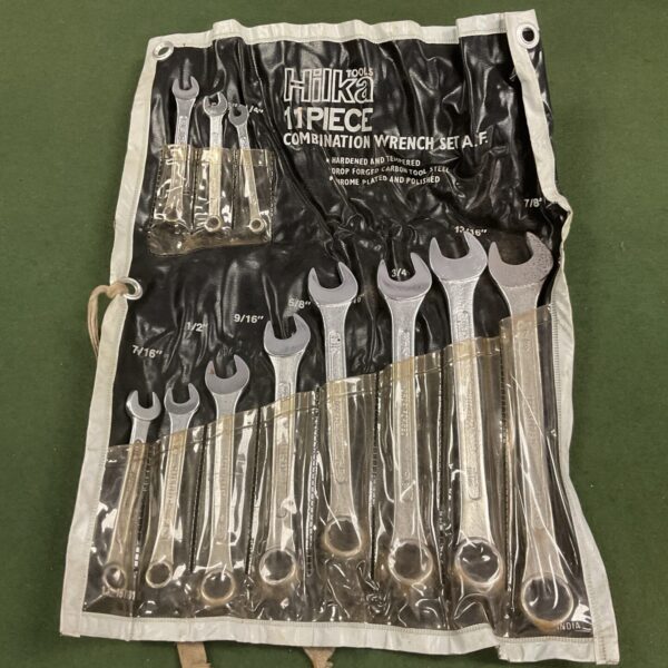 Roll of Hilka 11 Peice combination wrench set A F Spanners