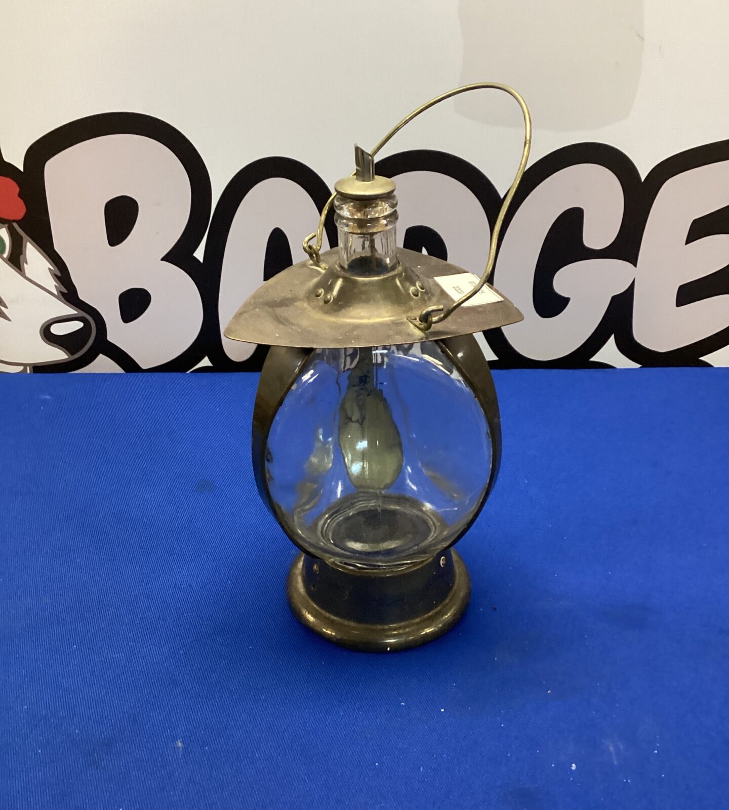 Vintage Brass and Glass Decanter