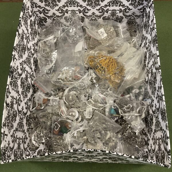 Box of assorted jewellery making Items