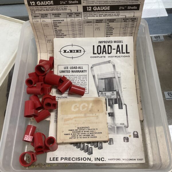 box Lee load all shotgun accessories
