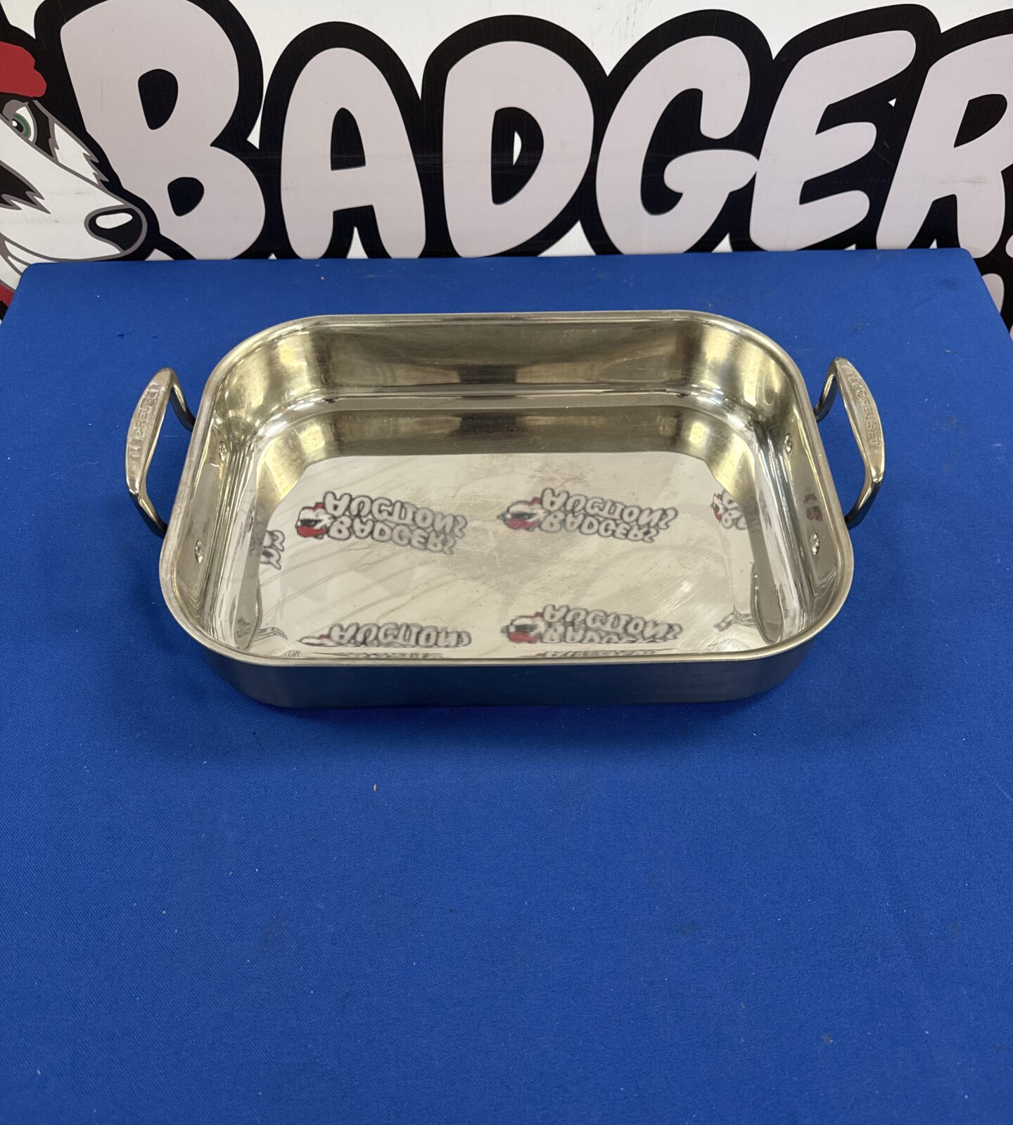 Le Creuset stainless cooking pan 14” length