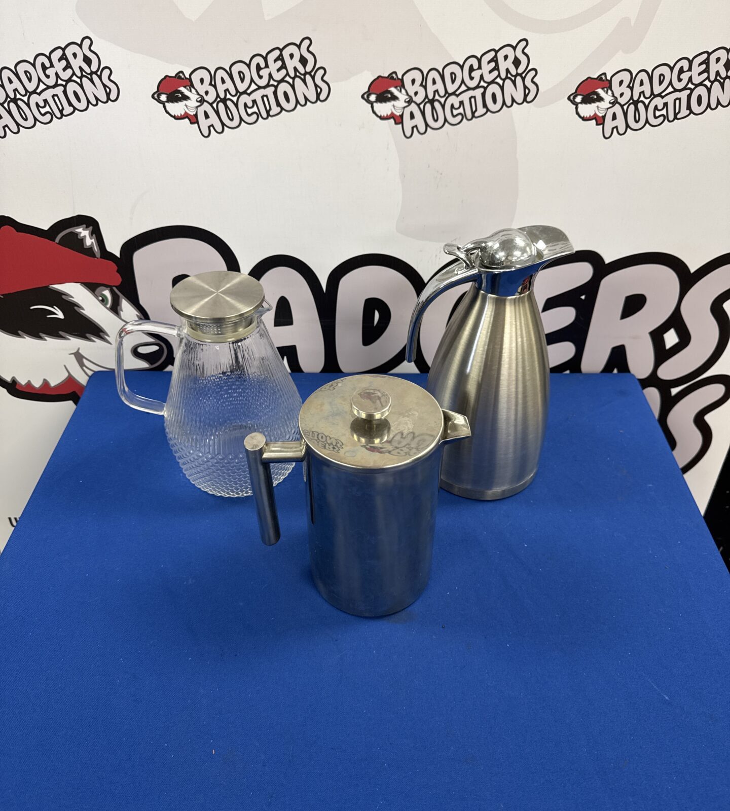 Three cold drinks jugs