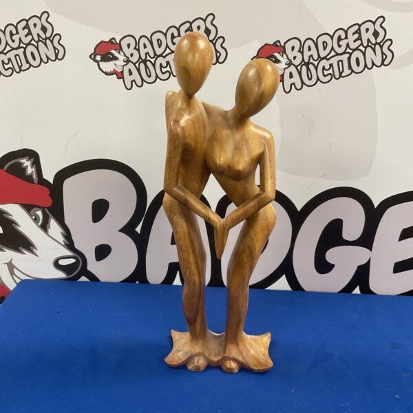 Hand carved wood African Dancing figures 16”