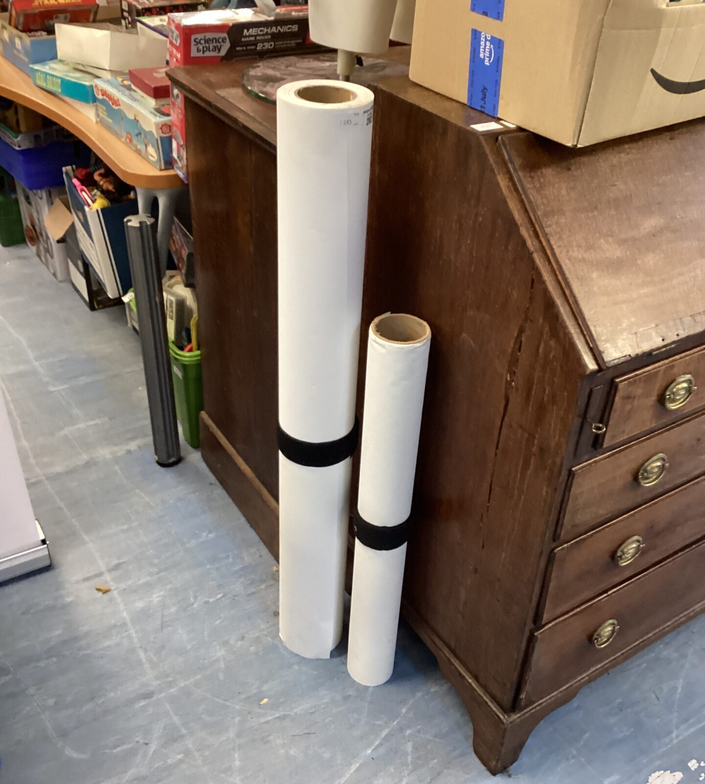 Two Rolls of Artists Canvas
