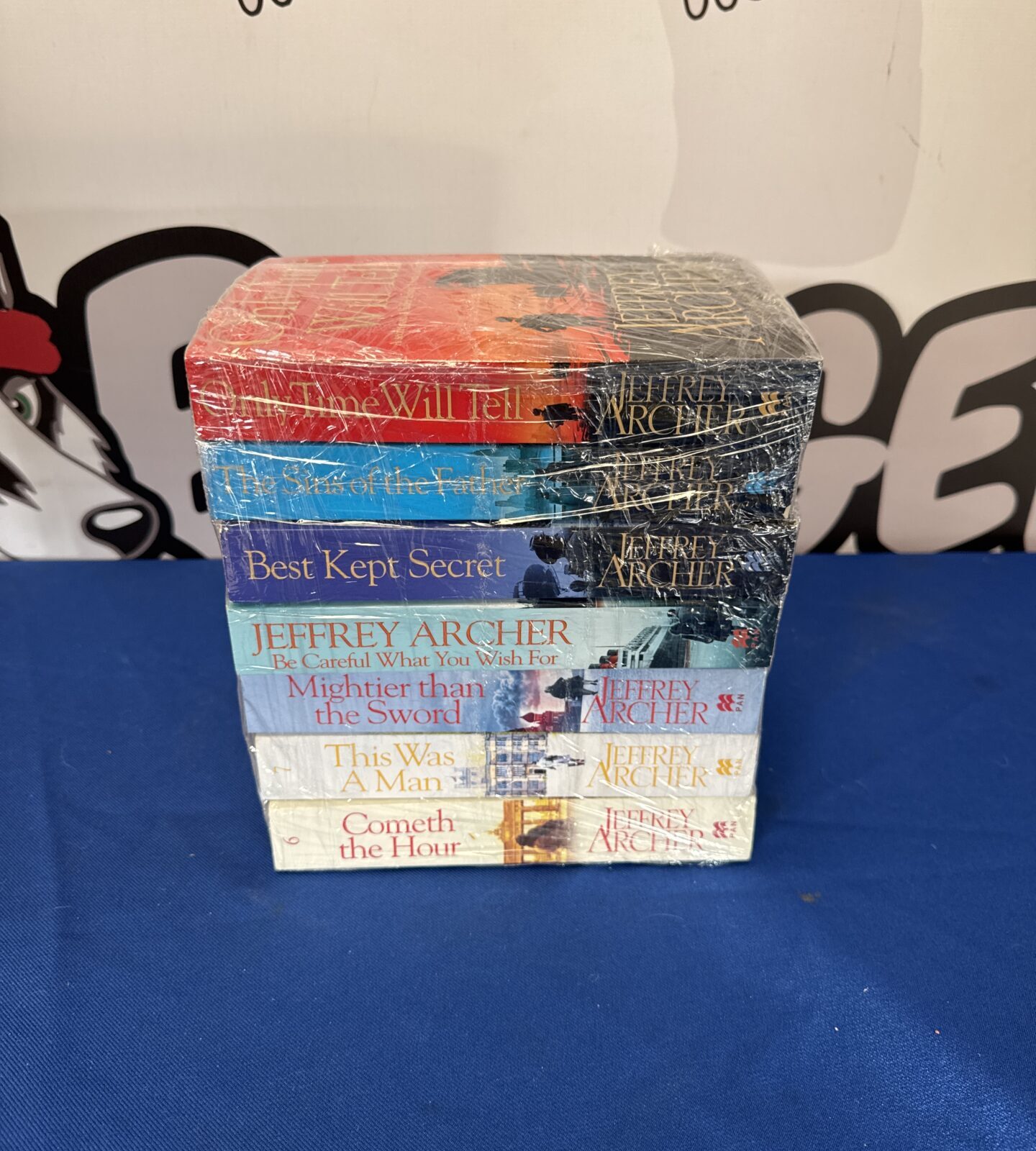 Jeffrey Archer paperback book collection, thriller novels.