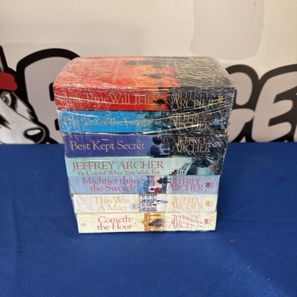 Jeffrey Archer paperback book collection, thriller novels.