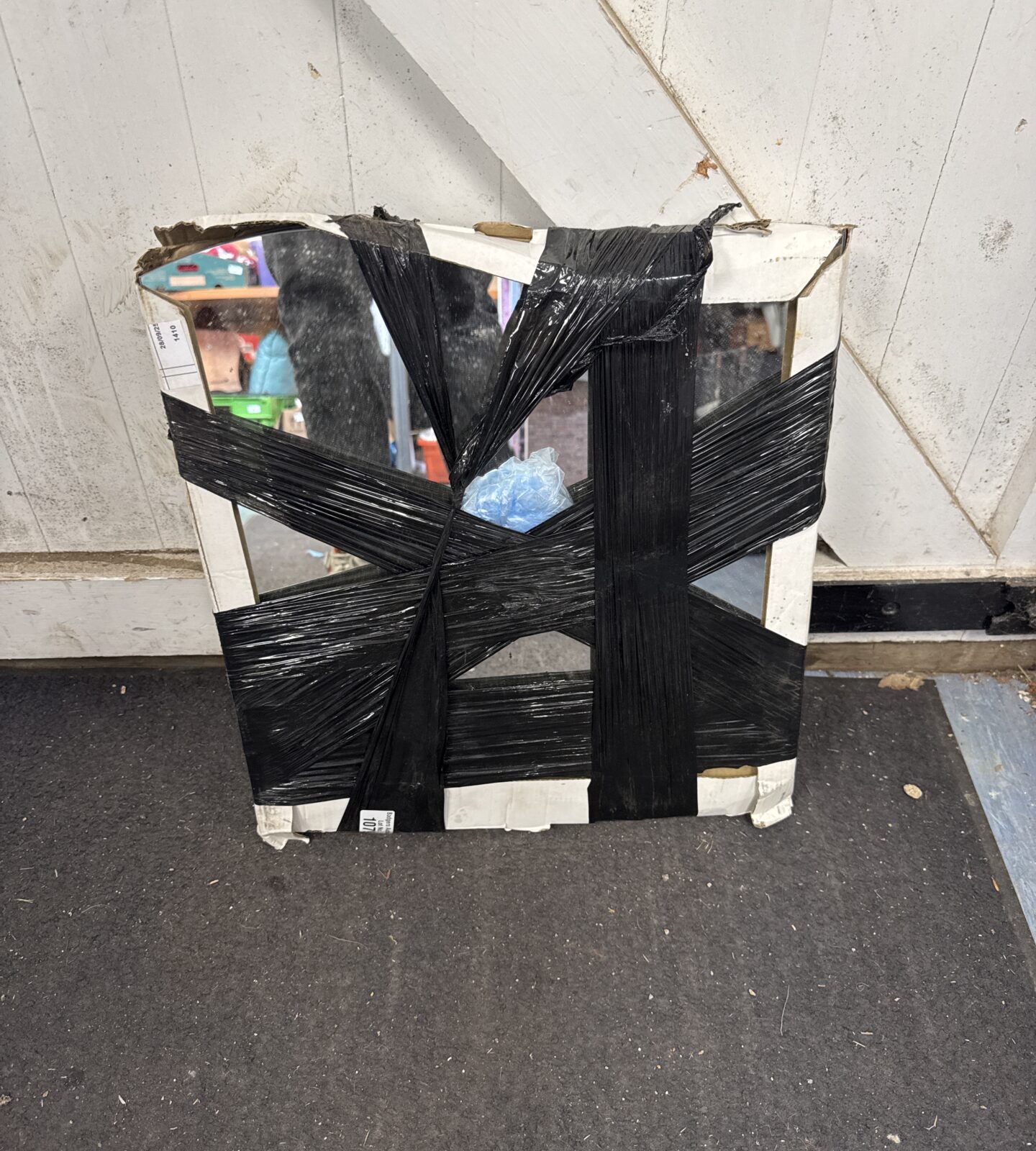 Bundle of waved edge mirror tiles for crafting and home decor.
