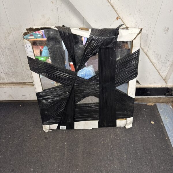 Bundle of waved edge mirror tiles for crafting and home decor.