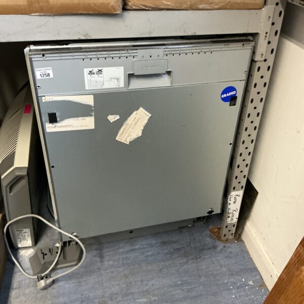 Front view of a vintage NEF integrated dishwasher.