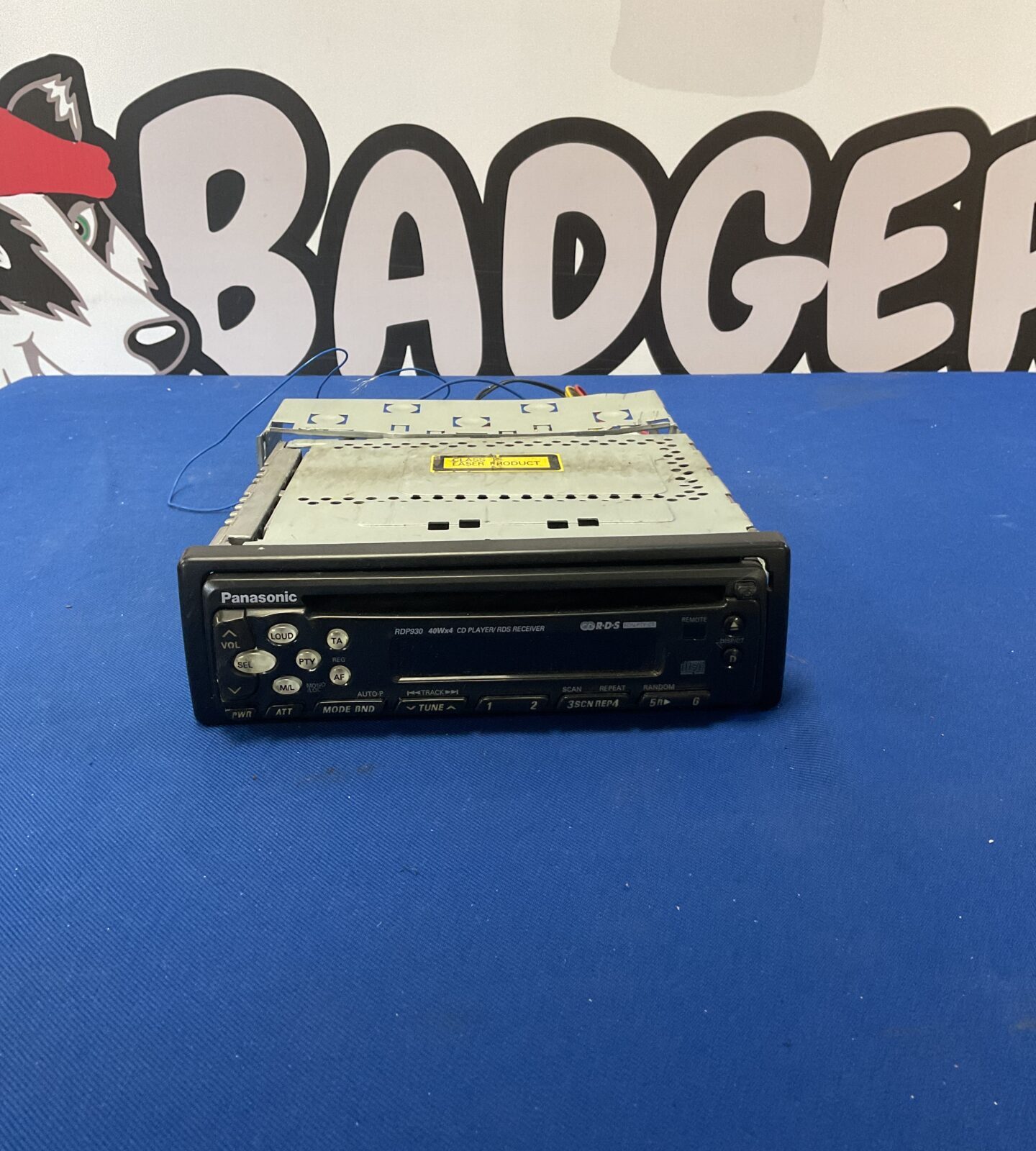 Panasonic RDP930 car radio RDS receiver, vintage car stereo unit.