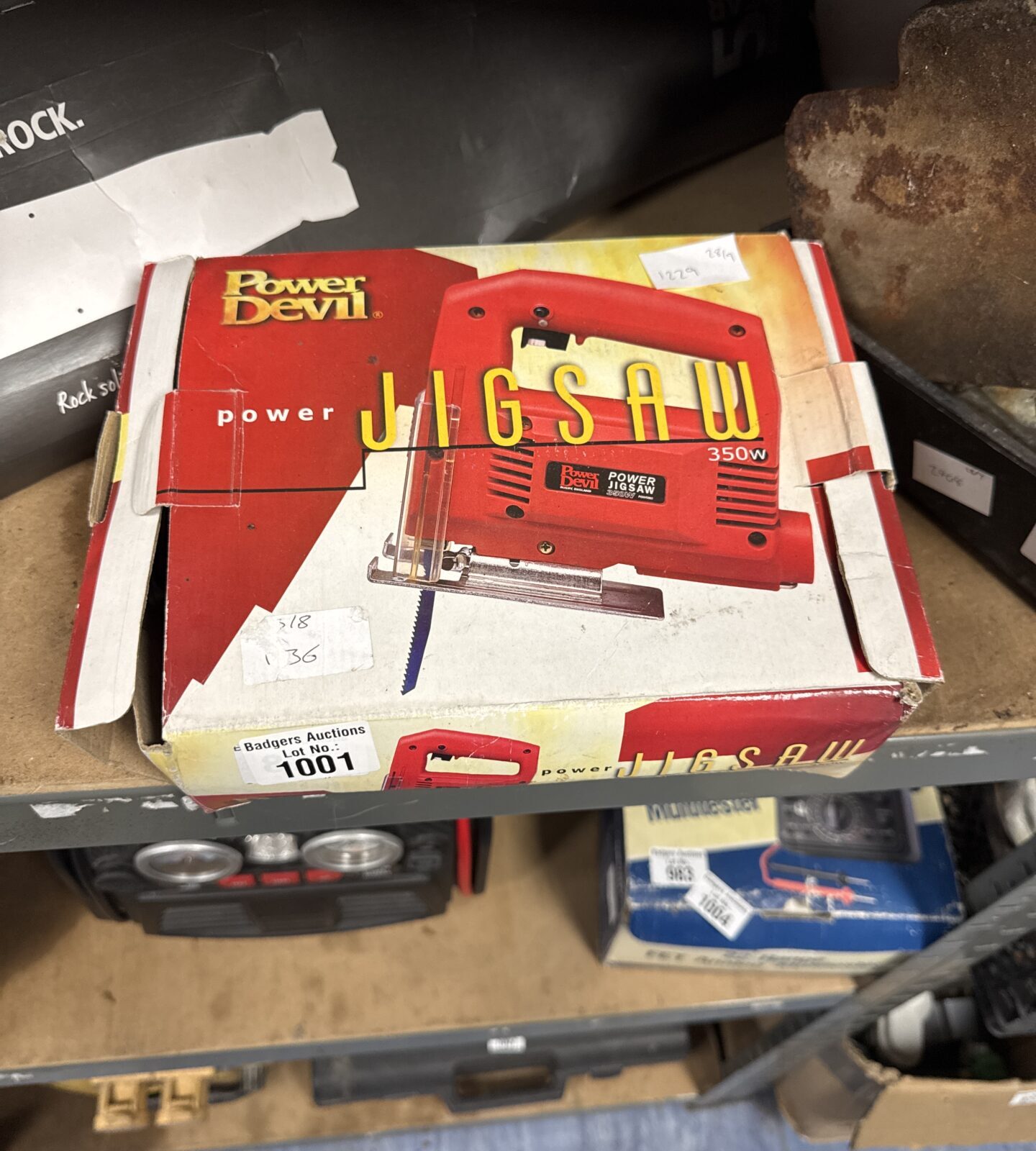 Vintage Powerdevil 350w jigsaw in working condition with blade.