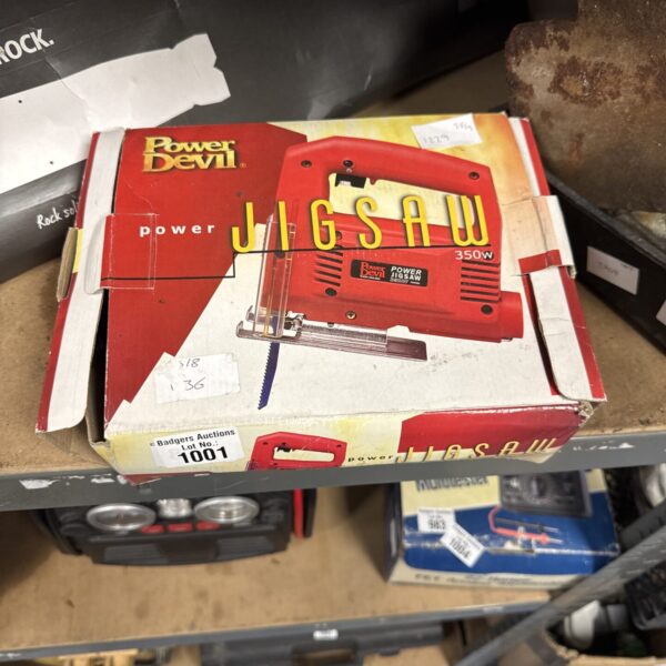 Vintage Powerdevil 350w jigsaw in working condition with blade.