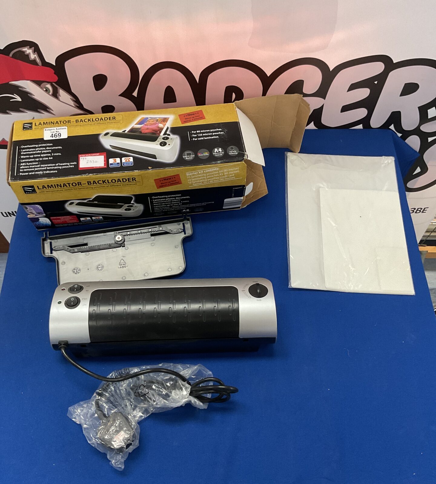 Vintage laminator backloader with temperature control switch.