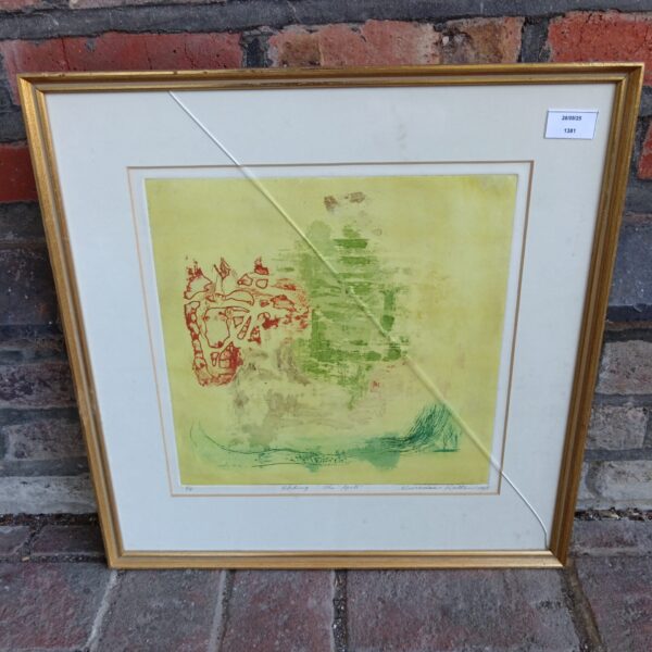 Abstract etching "The Spell" by Vivienne Kattan, limited edition print.