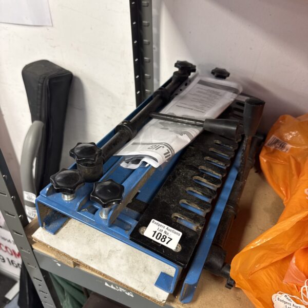 Vintage 12 inch dovetail jig for woodworking joinery.
