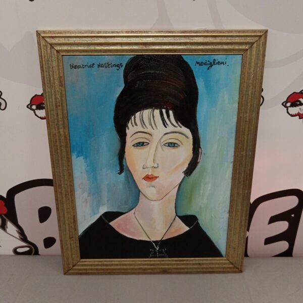 Beatrice Hastings Modigliani painting, early 20th-century portrait art.