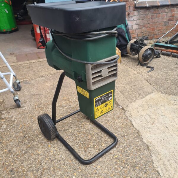 Atco Quiet garden shredder for reducing garden waste.