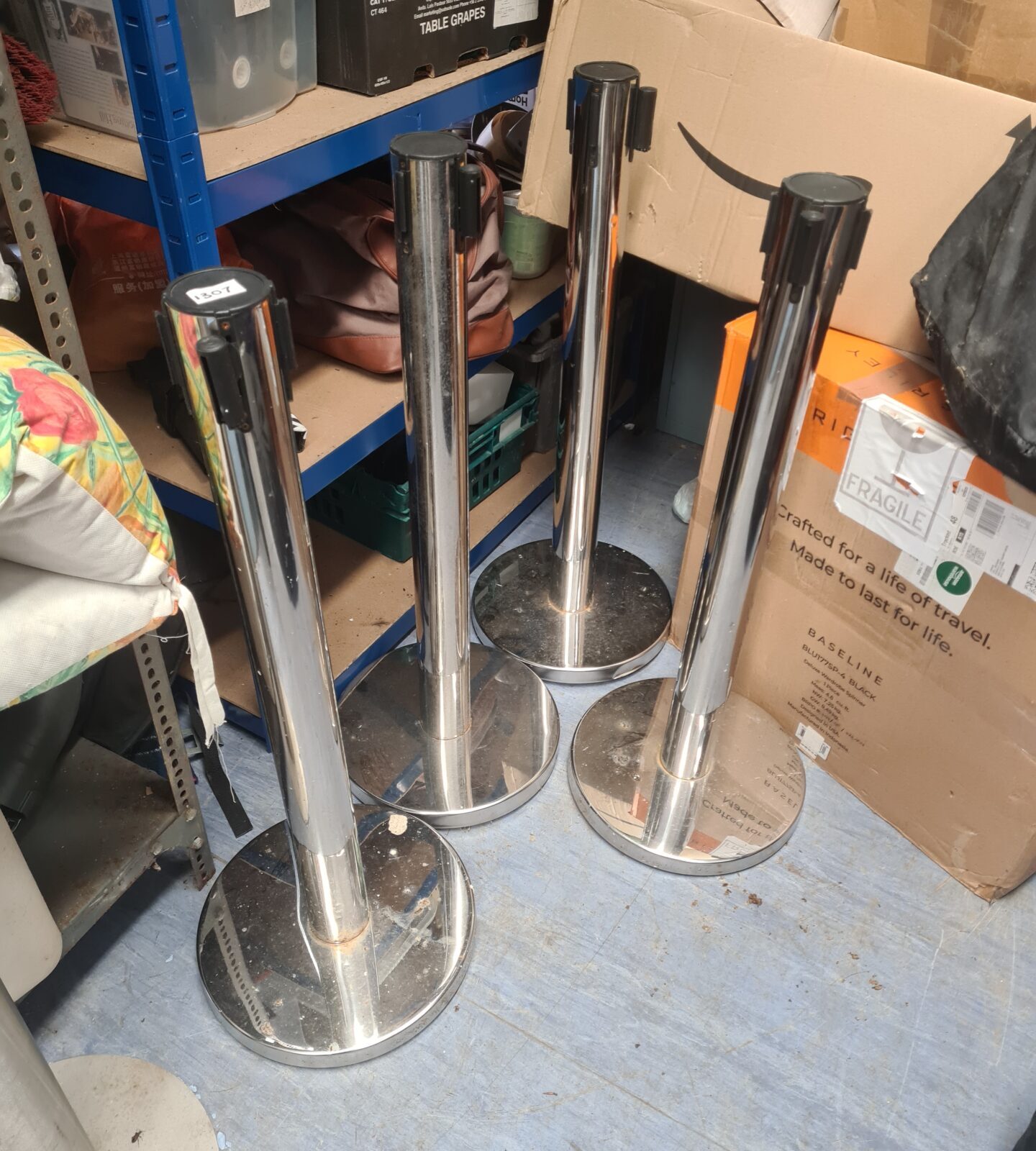 Four chrome cue managers