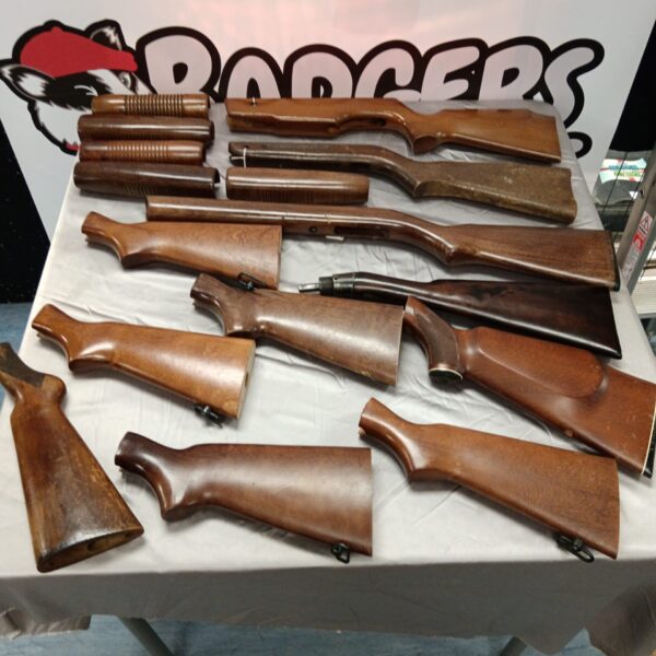 Large lot of wooden rifle stocks & grips
