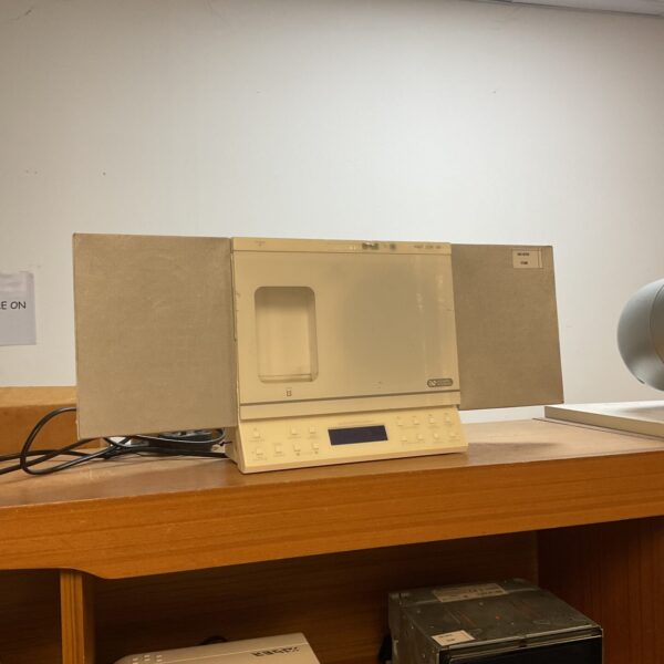 Acoustic Solutions micro hifi system with DAB radio on display.