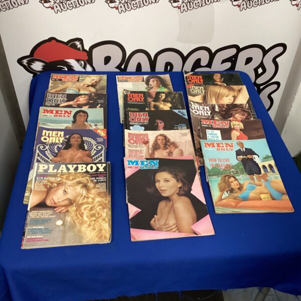 Vintage adult magazine bundle featuring Men Only and Playboy.