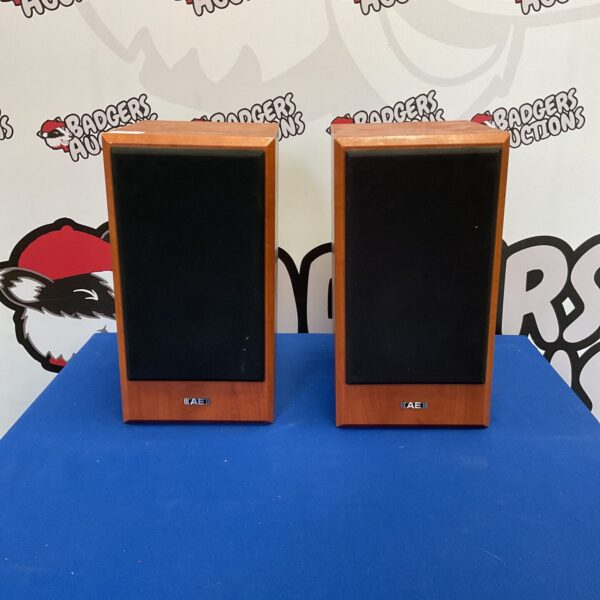 Pair of Aegis Evo One bookshelf speakers in excellent condition.