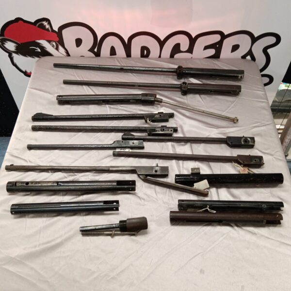 Lot of used air rifle barrels from BSA and Norica brands.