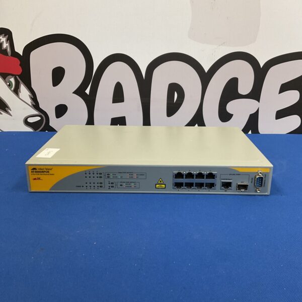 Allied Telesis AT-8000/8POE 8-port PoE switch for network connectivity.