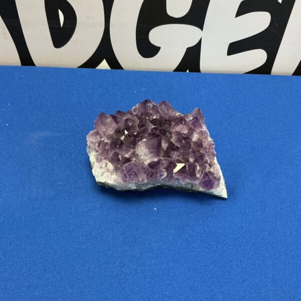 Stunning purple amethyst geode cluster for home decor.